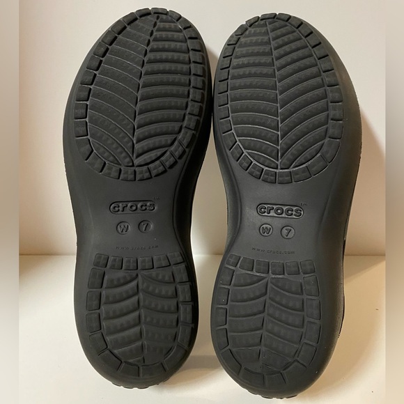 Crocs Kaydee Ballet Flats Women’s 7 Black Slingback Slip On Rubber Shoes Casual - Picture 11 of 12